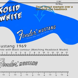 Fender Mustang 1969 VIT dekal