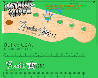 Fender Bullet - SILVER - Waterslide decal