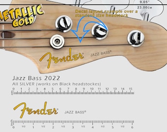 Fender Jazz Bass 2022 - GOLD - Waterslide Decal