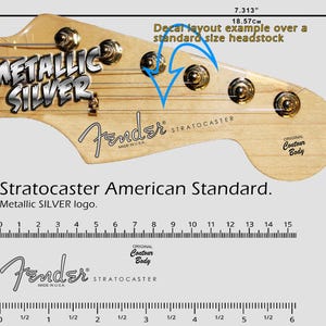 Fender Stratocaster American Standard SILVER - Vattenrutschkana-dekal