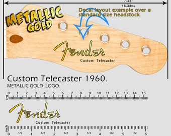 Fender Custom Telecaster 1960 GOLD - Waterslide decal