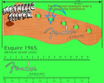 Fender Esquire 1965 SILVER - Waterslide decal