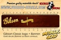 Gibson Classic logo + Banner - Waterslide decal - Metallic Gold Logo product logo