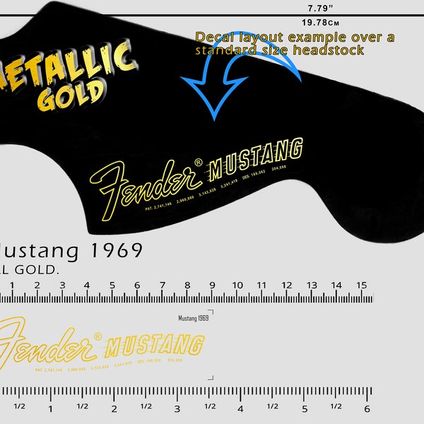 Fender Mustang Headstock Decal Etsy