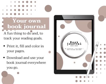 Printable Book Journal: Reading Tracker (Digital Download)