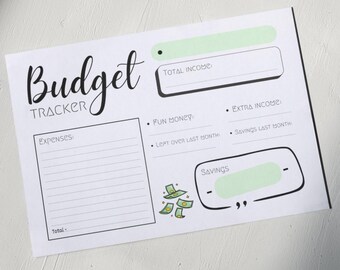 Budget tracker saving money budgetting planner binder