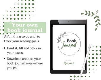 Printable Book Journal: Reading Tracker (Digital Download)