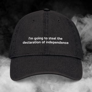National Treasure Bestickter Denim-Hut, Benutzerdefinierte Stickerei, Y2k-Kleidung, Nikolauskäfig, Geschenke unter 35, Meme-Hut, kultiger Filmzitat-Hut