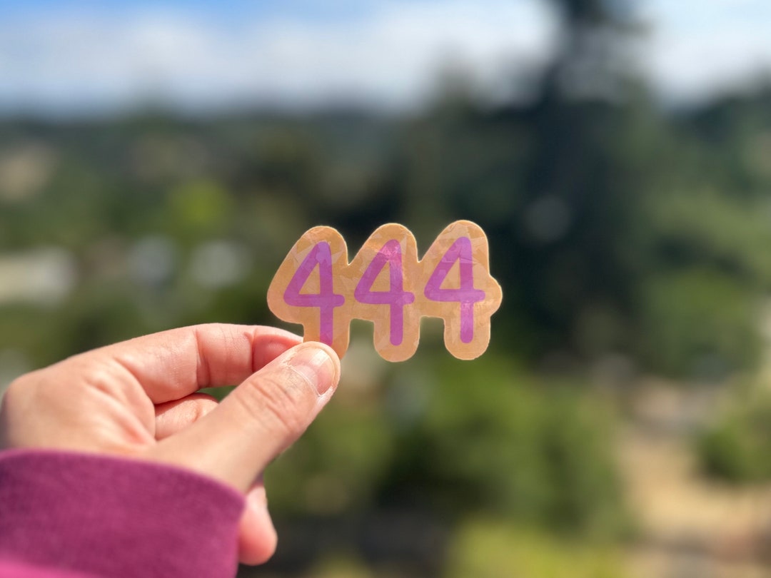Angel Number 444 Holographic Sticker: Spiritual Vinyl Decal - Etsy