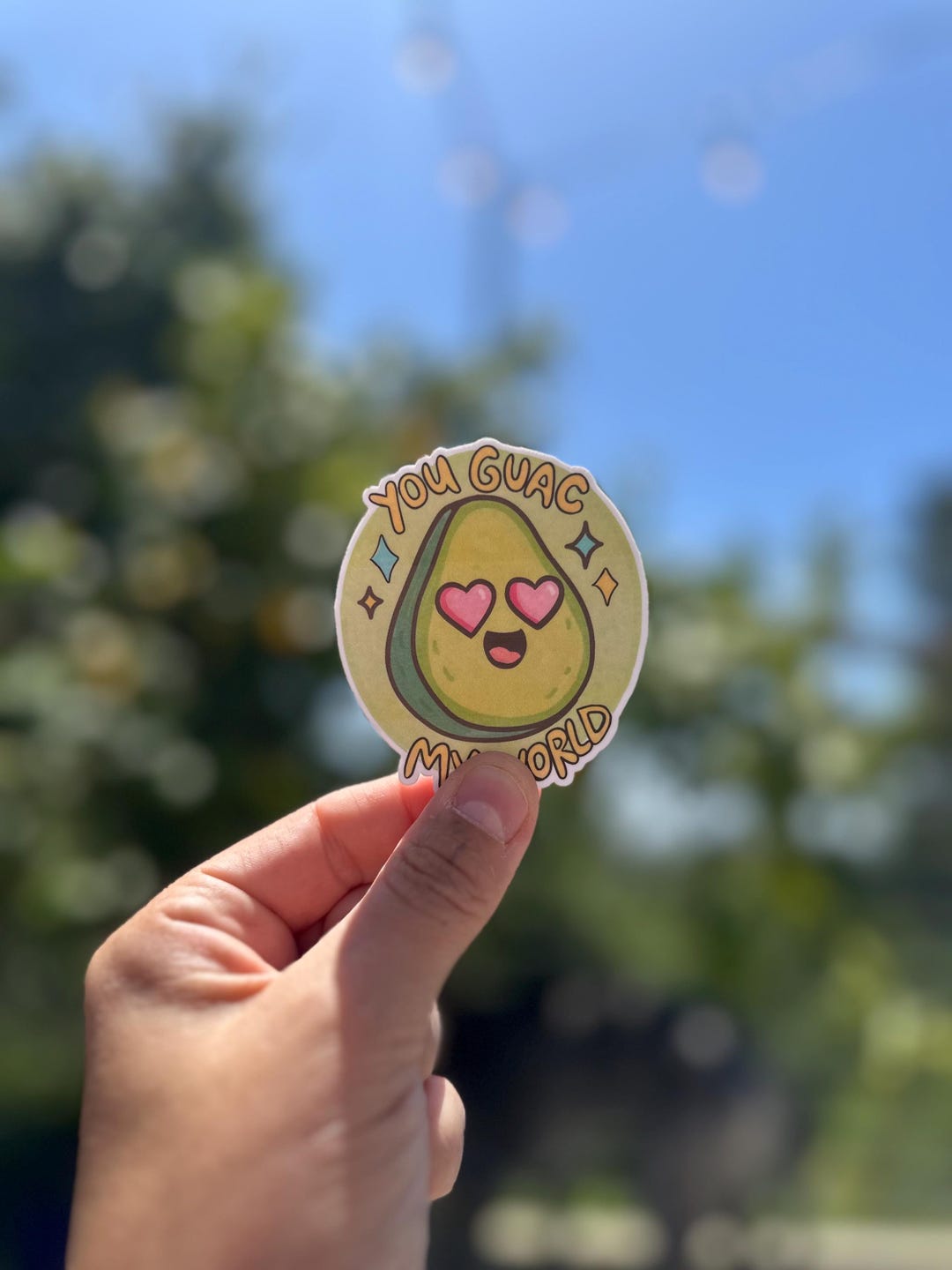 You Guac My World Sticker: Funny Avocado Pun, Waterproof Vinyl Decal - Etsy