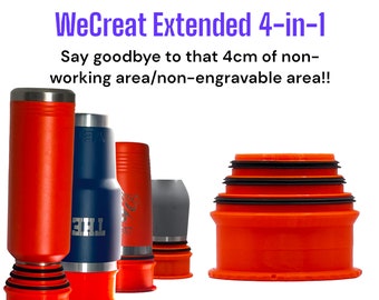 WeCreat Quick Swap Multi Tool Jigs for Laser Engraving | NO MORE Non-Engravable Area! Full wraps 40oz, 30oz, 20oz, Bottles, etc.