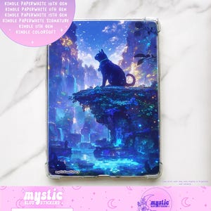 Cat Kindle Paperwhite Insert: Holographic Cardstock, Bookish Gift