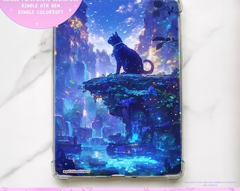 Cat Kindle Paperwhite Insert: Holographic Cardstock, Bookish Gift | MysticBluuStickers™