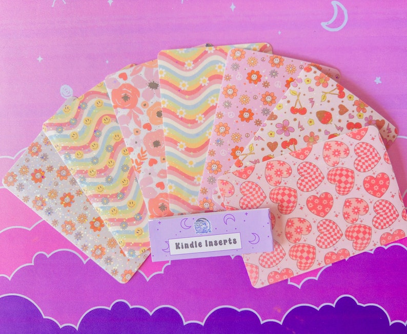 Kindle Paperwhite Case Insert for Clear Case, Ereader Art Cardstock