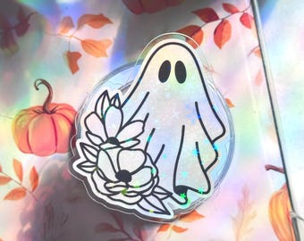 Halloween Ghost MagSafe Kindle Grip Spooky E-Reader & Phone Accessory