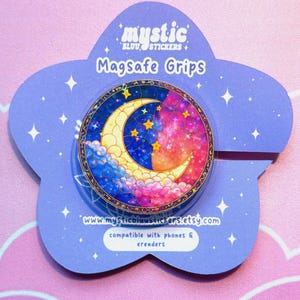 Just One More Chapter Celestial Book Lover Aesthetic PopSockets PopGrip Adesivo