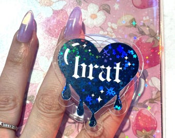 Brat Magsafe Grip – Gothic Heart Phone & Kindle Grip Holder | Mysticbluustickers™