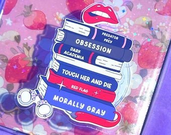 Dark Romance MagSafe Kindle Grip: Holographic Bookish Phone Grip | MysticBluuStickers™