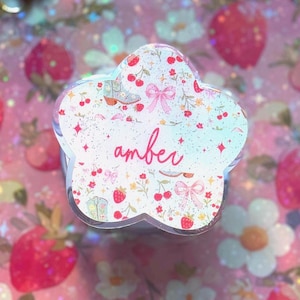 Personalized Strawberry MagSafe Grip: Bookish Kindle/Phone Holder