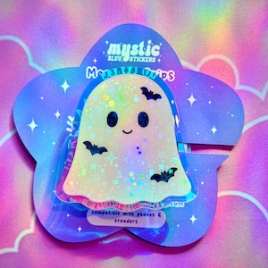 Ghost MagSafe Kindle Grip: Spooky Phone Grip With Magnetic Ring | Mysticbluustickers™