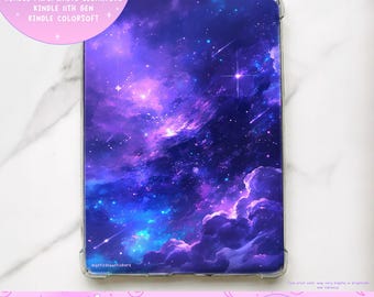 Galaxy Kindle Paperwhite Insert: Holographic Cardstock, Bookish Gift | MysticBluuStickers™