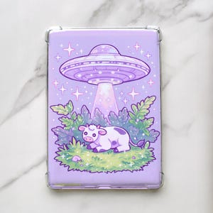 UFO Alien Cow Kindle Insert: Holographic Paperwhite Sleeve | MysticBluuStickers™