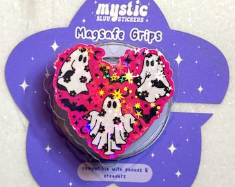 Halloween Ghost MagSafe Grip: Spooky E-Reader & Phone Accessory