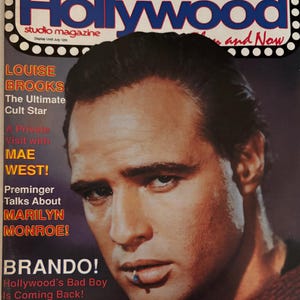 Vintage New July 1988 Hollywood Studio Magazine - Marlon Brando on Cover