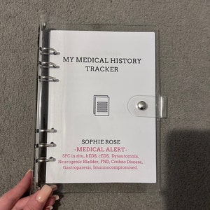 Personalised A5 Ring Binder Medical / Chronic Illness Tracker/ Journal/ Planner - FREE DIGITAL VERSION of your tracker included!