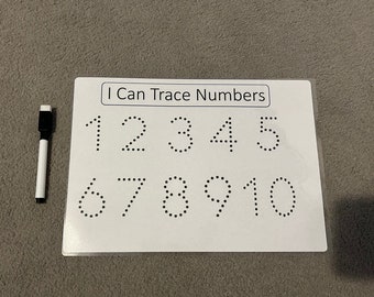 Number Tracing / Formation Exercise With Dry Wipe Pen , Home, School, Childminder Etc, SENCO, EYFS