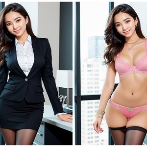 NSFW Ai-generated Young Nude Woman Model Striping Set 3 9 Images. HD