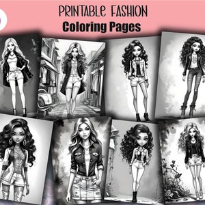 Fashion coloring book, fashion coloring pages, adult coloring book, adult coloring pages, girls coloring pages