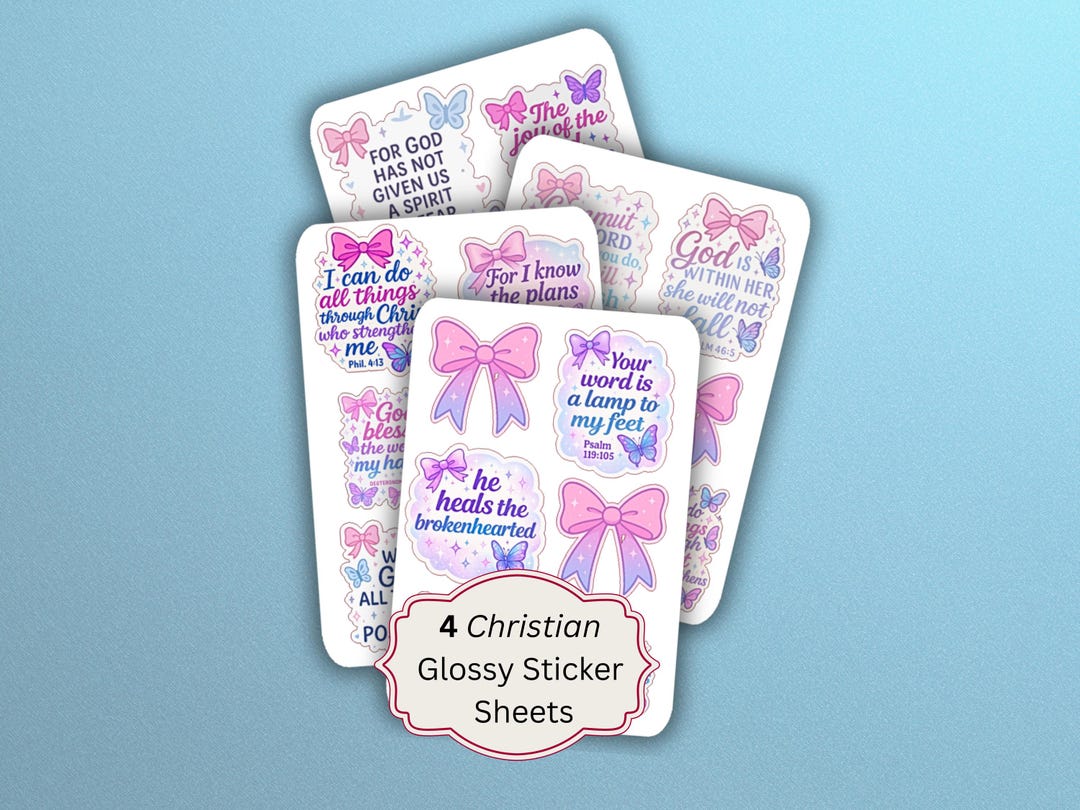 Christian Junk Journal Stickers, Bible Verse Stickers for Bible ...