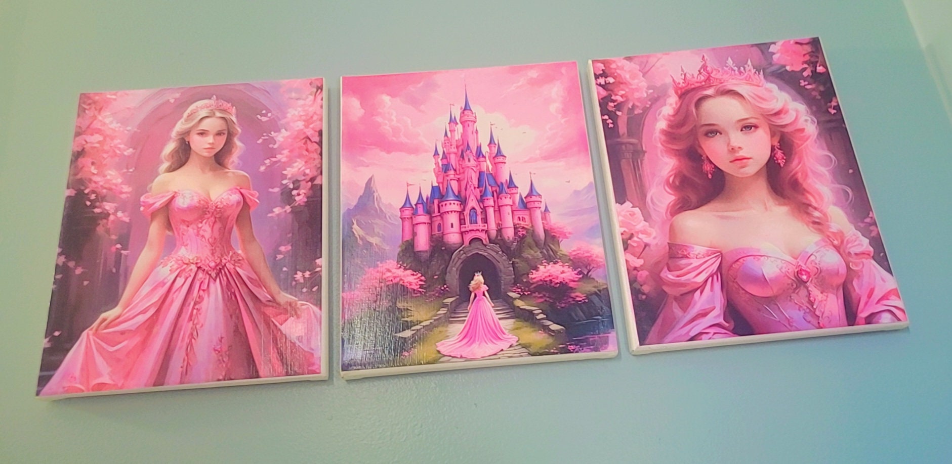 Pink Princess Canvas Pink Princess Wall Art Pink Princess Wall Decor