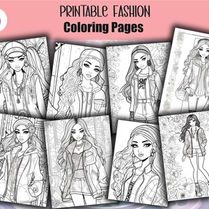 Fashion coloring book, fashion coloring pages, adult coloring book, adult coloring pages, girls coloring pages