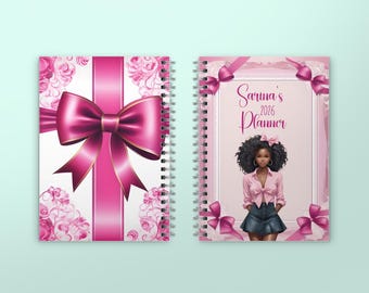 Wochenplaner 2026, Fashion Planer, personalisierter Planer 2026, Fashion Planer, Planer..black girl, 2026 Spiralplaner, 2026 Spirale