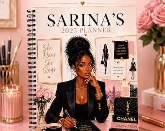 2027 Planner, Boss Girl Planner, Boss Babe Planner, Fashionable Planner, Custom Name Planner, Personalized Planner 2027 Calendar