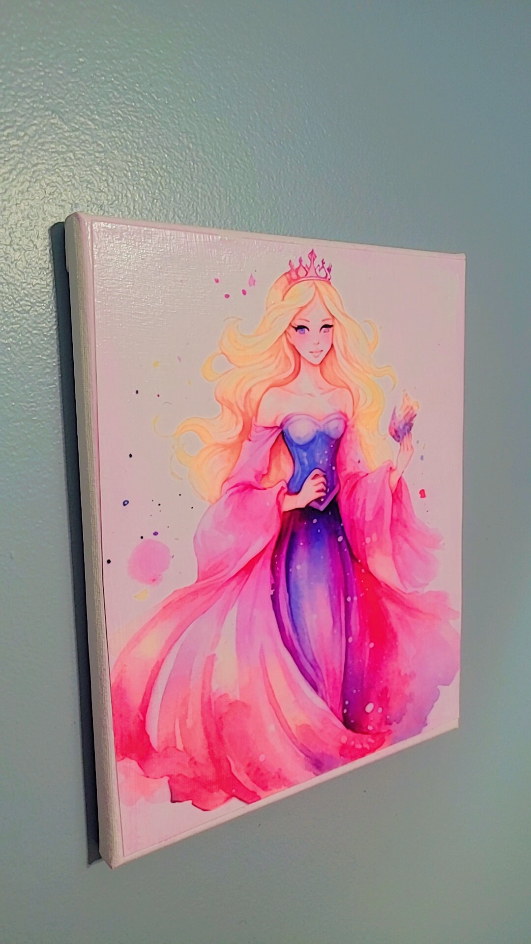 Pink Princess Wall Art Pink Princess Wall Decor Pink Princess Canvas