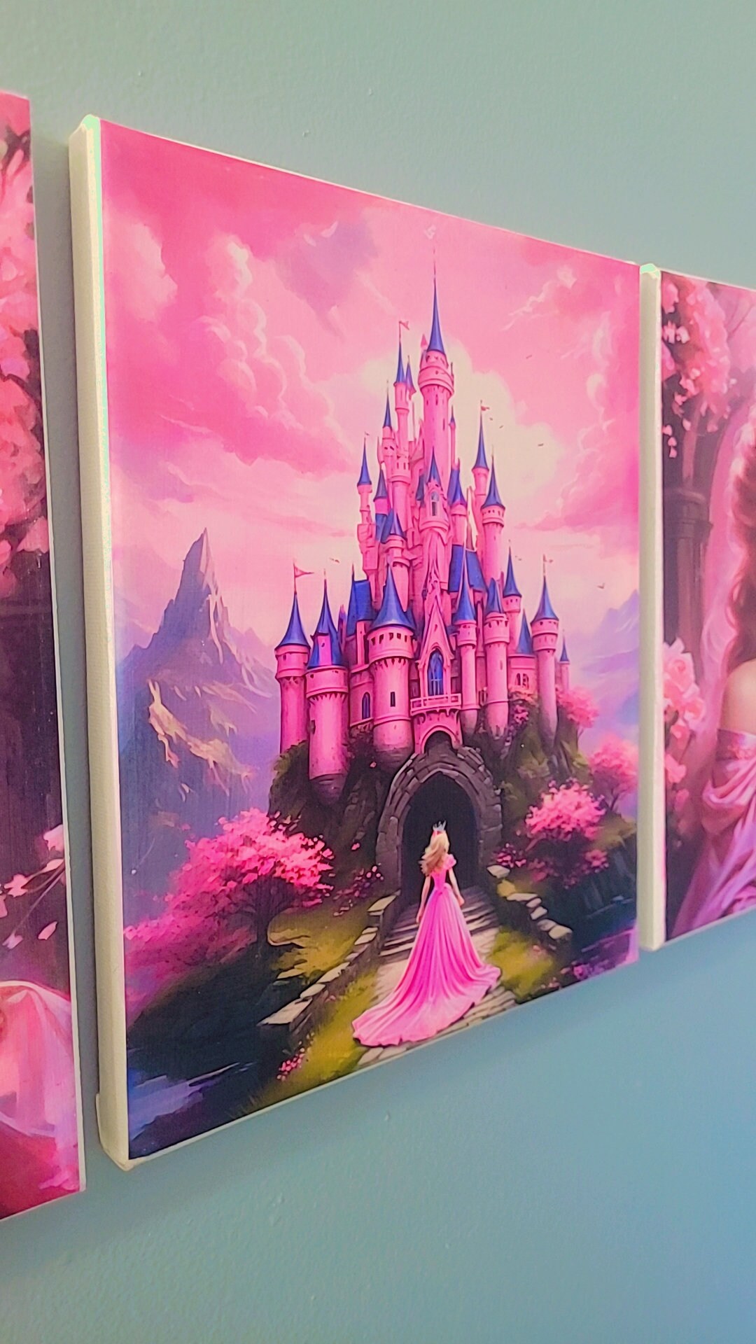 Pink Princess Canvas Pink Princess Wall Art Pink Princess Wall Decor