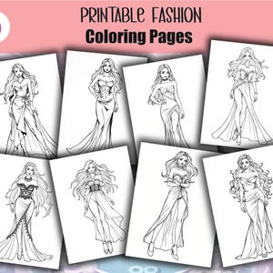 Fashion coloring book, fashion coloring pages, adult coloring book, adult coloring pages, girls coloring pages