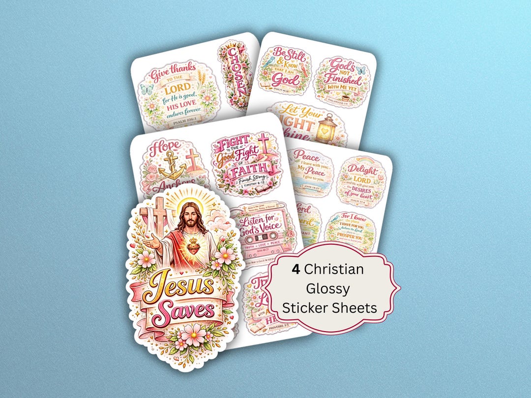 Christian Junk Journal Stickers, Bible Verse Stickers for Bible ...