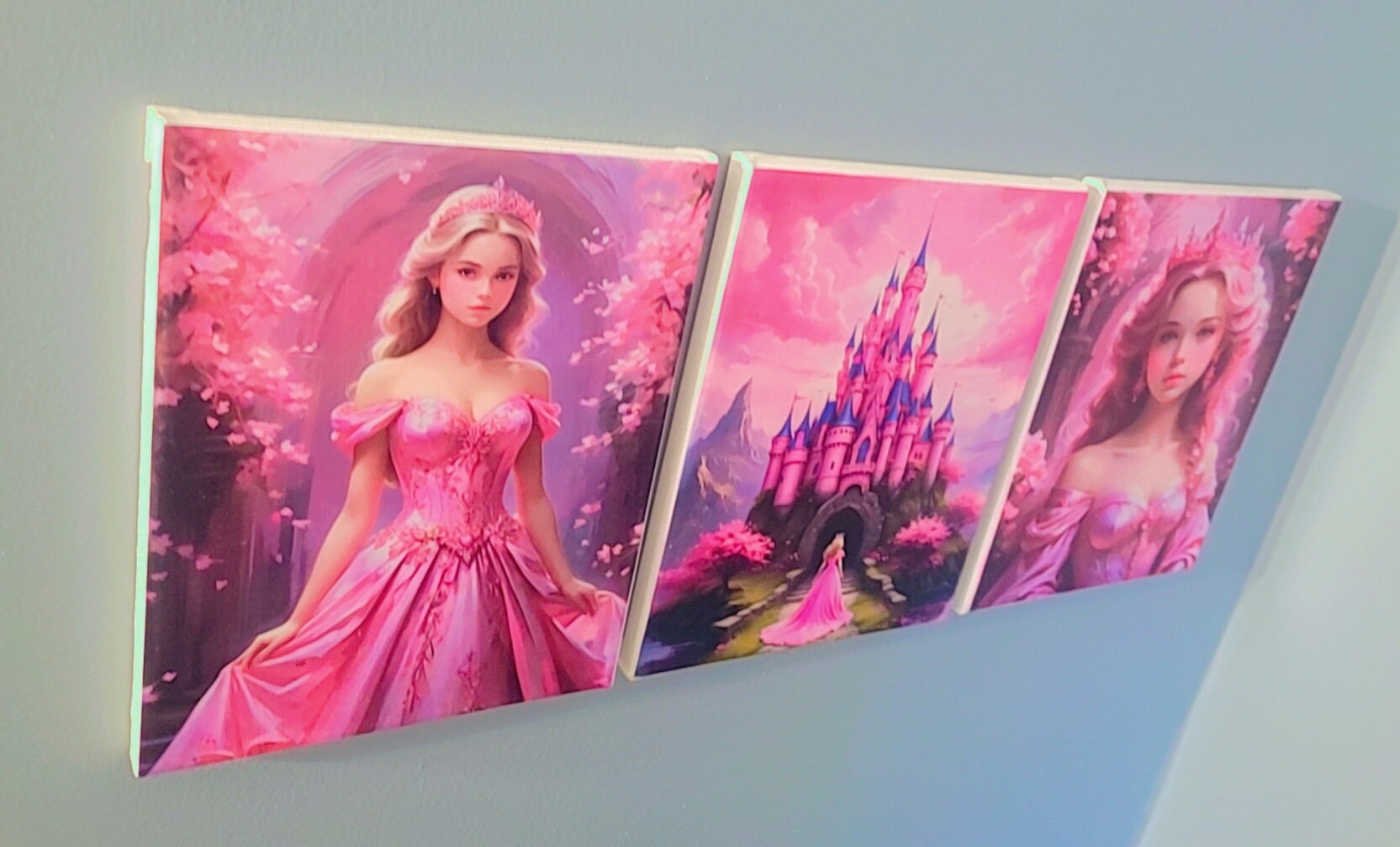 Pink Princess Canvas Pink Princess Wall Art Pink Princess Wall Decor