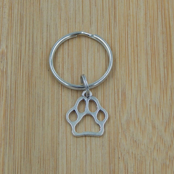 Paw Print Keychain, Paw Print Key Chain, Paw Print Key Ring, Animal Keychain, Dog Paw Keychain, Cat Paw Keychain, Dog Print Keychain, Paw