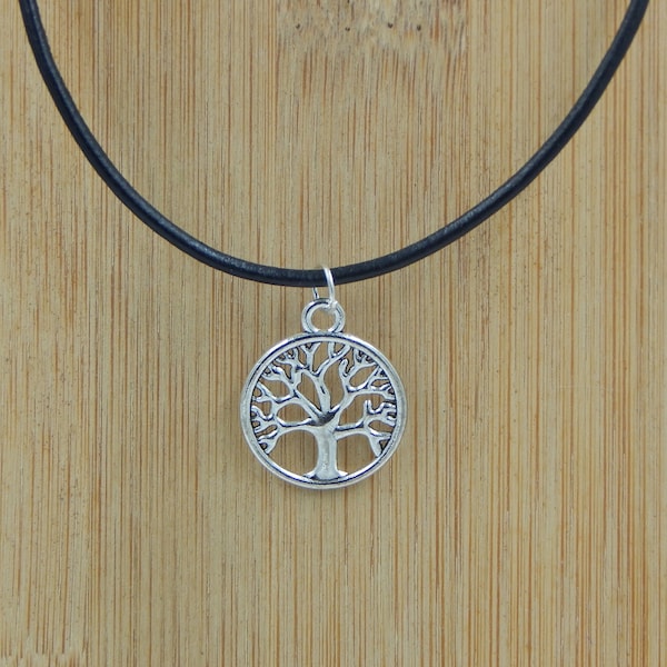 Tree of Life Necklace, Tree of Life Choker, Tree of Life Charm Necklace, Charm Choker, Tree of Life Pendant Necklace, Tree of Life Jewelry