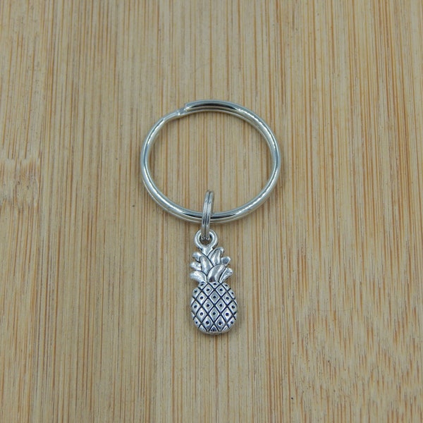 Pineapple Keychain, Pineapple Key Chain, Pineapple Key Ring, Pineapple Charm Keychain, Charm Keychain, Pineapple Charms. Friendship Keychain