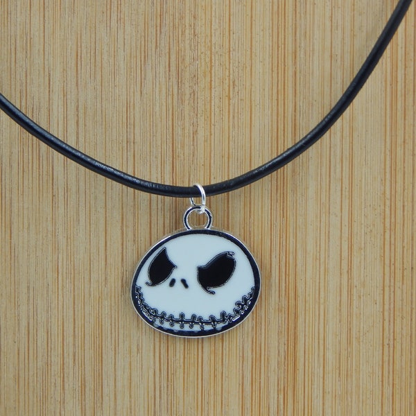 Jack Skellington Necklace, Jack Skellington Choker, Jack Skellington Jewelry, Halloween Necklace, Halloween Charm Choker, Jack Skellington