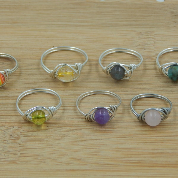 Crystal Ring, Gemstone Ring, Wire Wrapped Ring, Wire Wrap Ring, Crystal Rings, Wire Wrap Rings, Gemstone Rings, Quartz Ring, Amethyst Ring