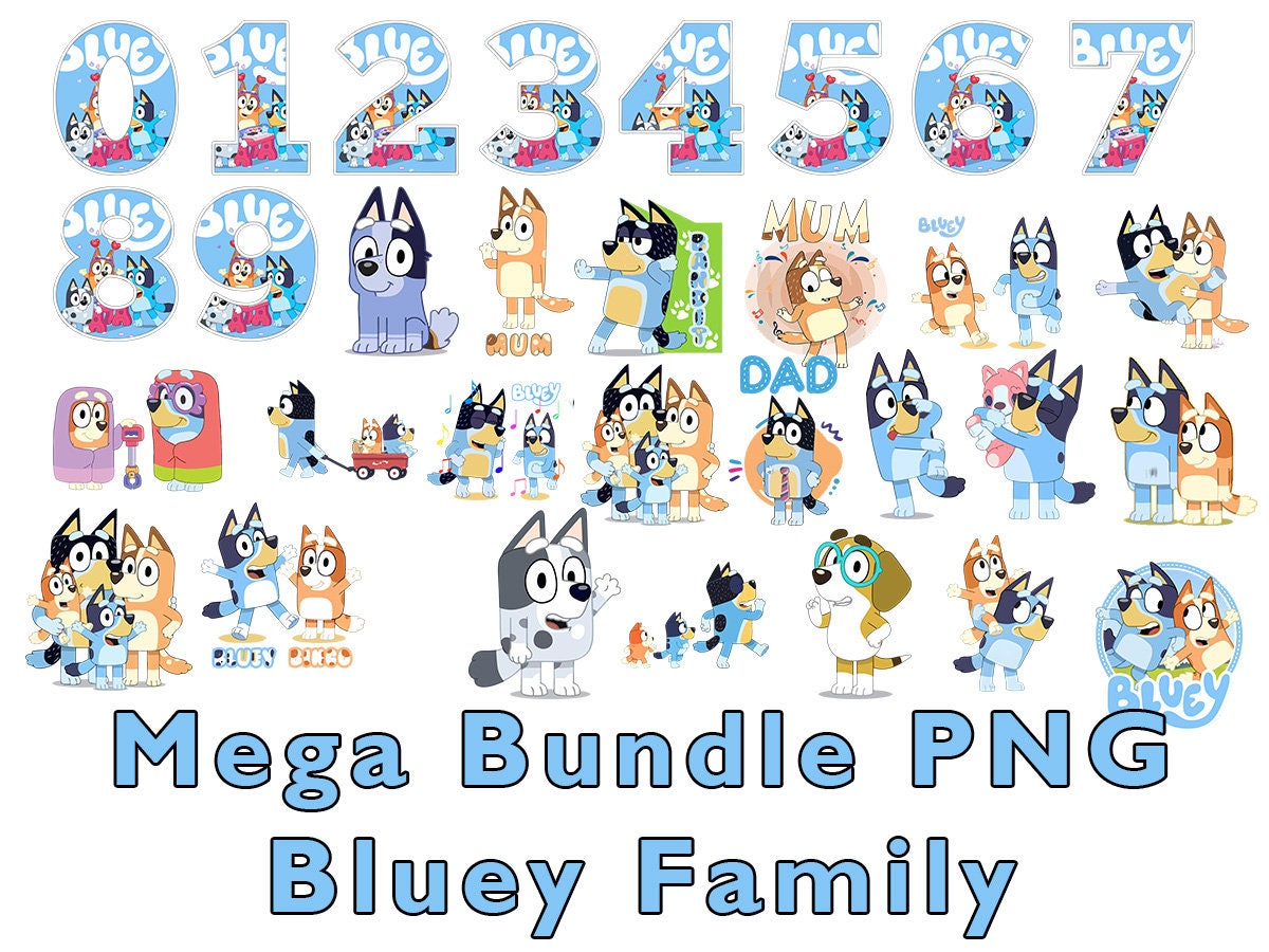 Bluey and Bingo PNG, Bingo, Bluey Png sublimation