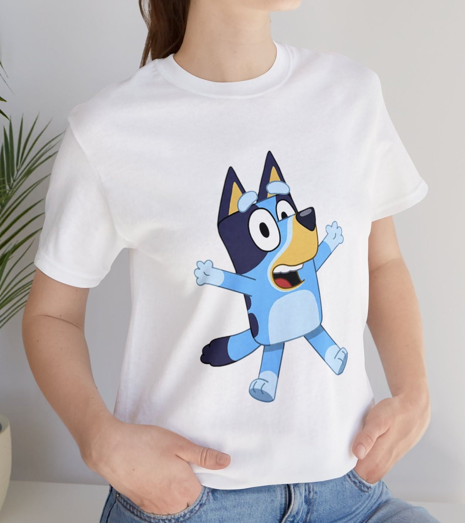 Bluey T Shirt Adult Bluey Shirt Bluey the Dog Tshirt Cartoon Etsy