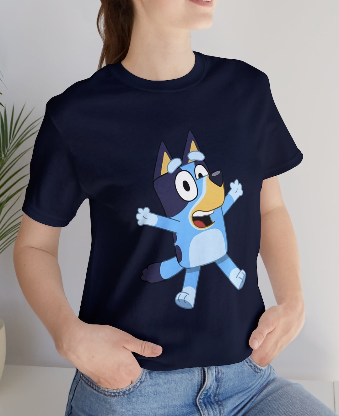 Bluey T Shirt Adult Bluey Shirt Bluey the Dog Tshirt Cartoon Etsy
